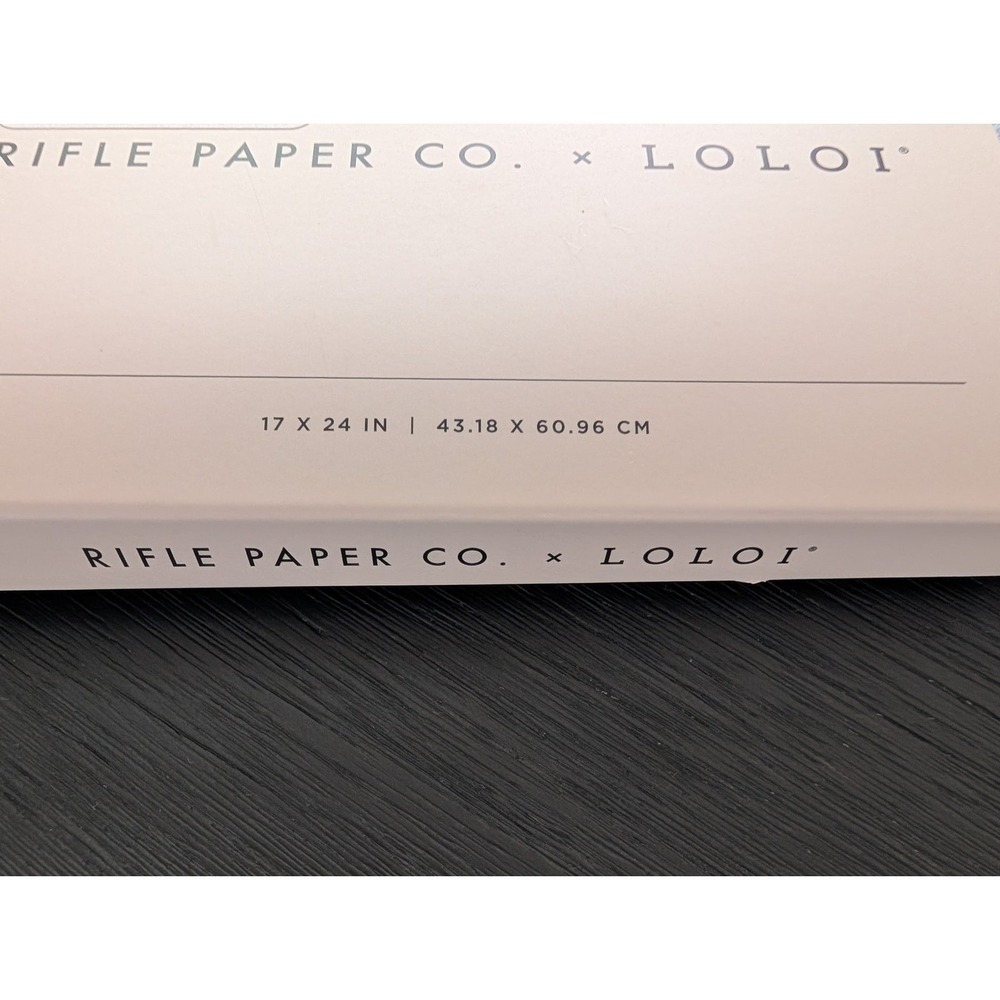 Rifle Paper Co x Loloi Delilah Bath Rug 17" x 24" Blue Hydrangea Floral Border - Picture 8 of 8